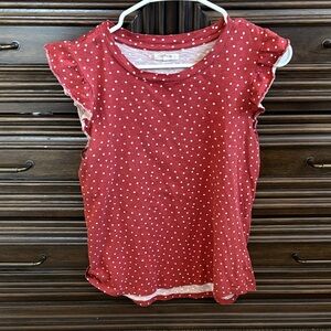 Maurices Red Polka Dot Top